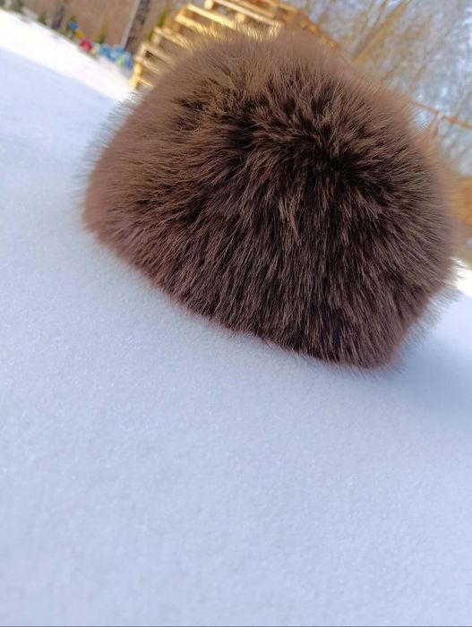 Czapka Toczek brazowy milutki cieply