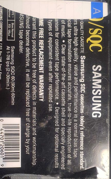 Kaseta magnetofonowa nowa Samsung 60