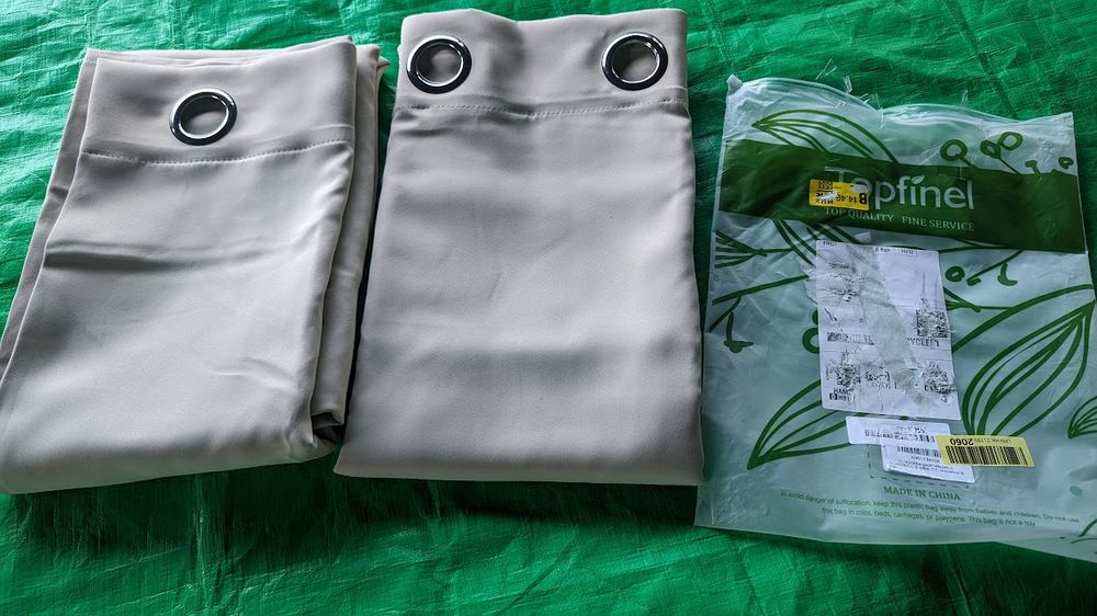 Topfinel zasłony zaciemniające beżowe 140x240 cm 2szt