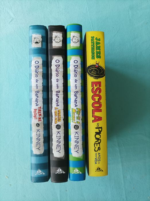 Livros diário de um banana e escola