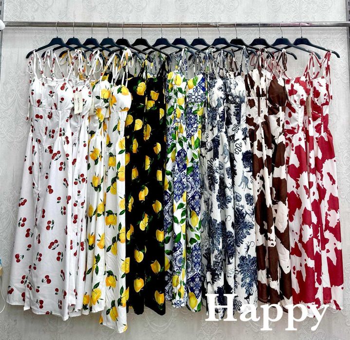 Sukienka wzory,na guziki.midi