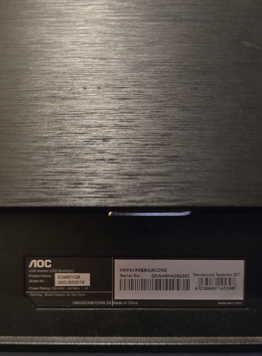 Monitor Gaming AOC G2460VQ6 24" Full HD