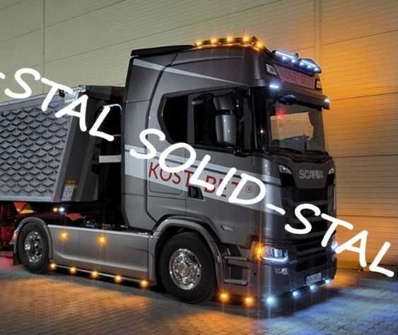 Orurowanie POD ZDERZAK z oświetleniem led Renault Gama T POLEROWANE