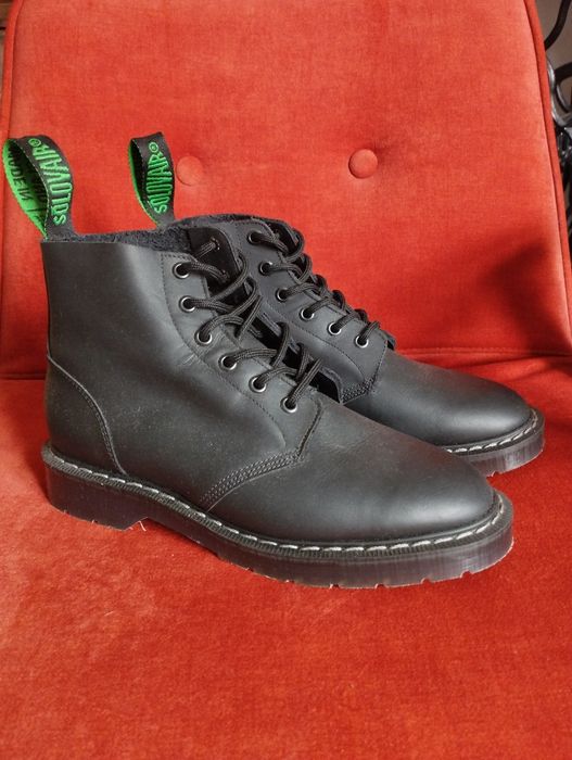 Czarne buty Solovair Black Greasy 6 Eye Astronaut Boot rozm 5 (38