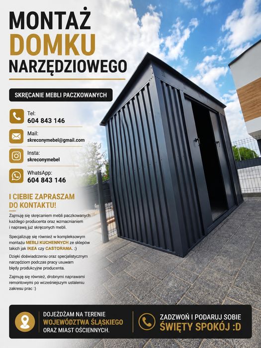 Skręcanie mebli paczkowanych /naprawa mebli/ wzmacnianie szaf, łóżek