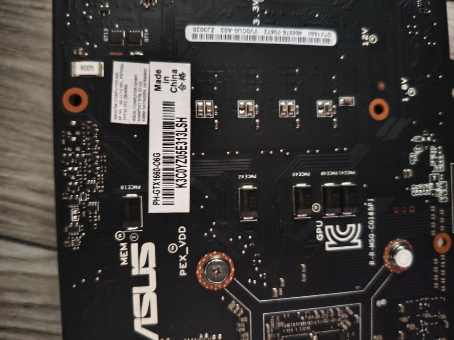 GTX 1660 Asus Phoenix 6gb