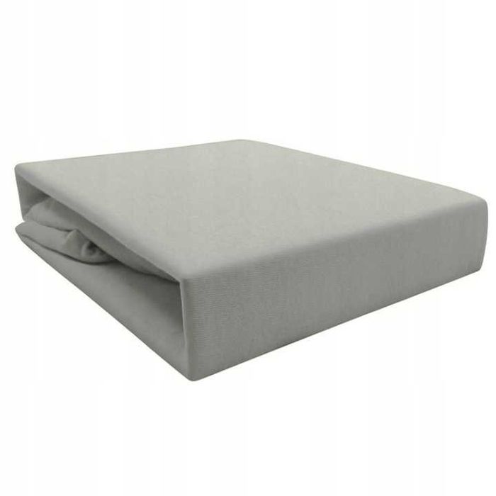 Prześcieradło jersey z gumką 160x200 popiel