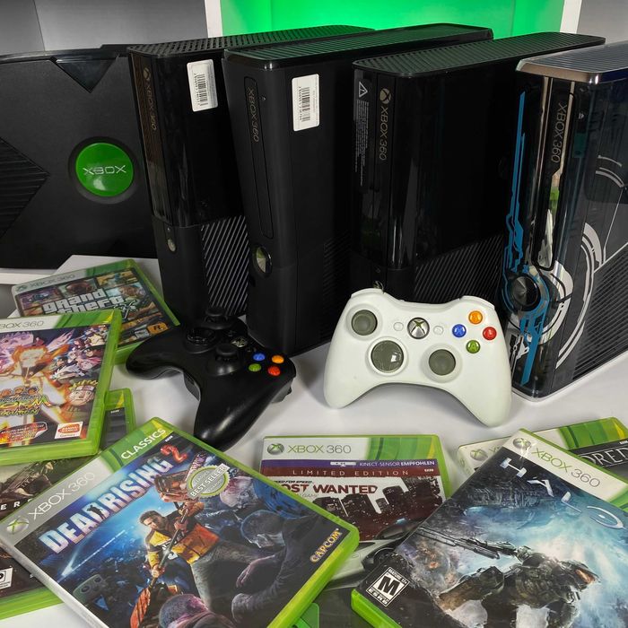 Консоль Microsoft Xbox 360 E Б/У Оригінальна Приставка Іксбокс 360 Е + Геймпад Фрібут