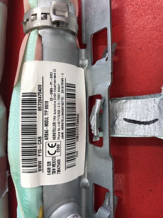 Подушка безопасности Airbag BMW X5 F15 Пиропатрон БМВ Х5 Ф15 шторка