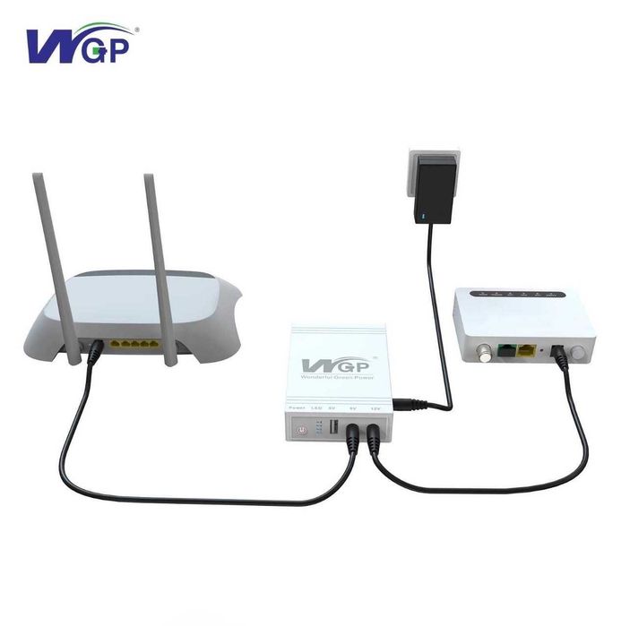 Дбж для роутера mini ups WGP 10400mAh ибп безперебійник для роутера міні упс для роутера мини упс для роутера повербанк для роутера павербанк доя роу