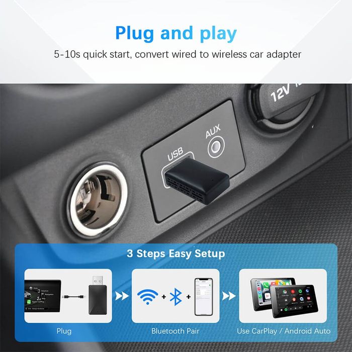 USB адаптер для безпровідного carplay /Android auto