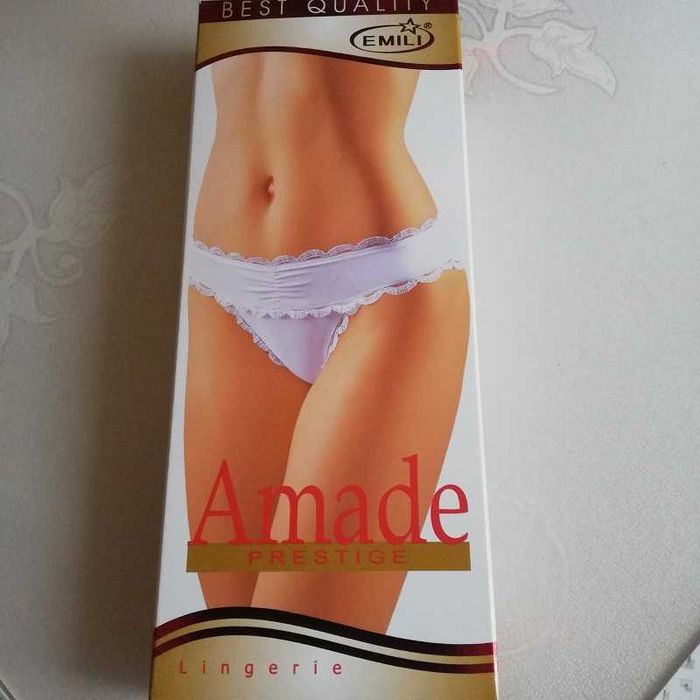 Figi damskie EMILI Amade Prestige Lingerie XL białe majtki