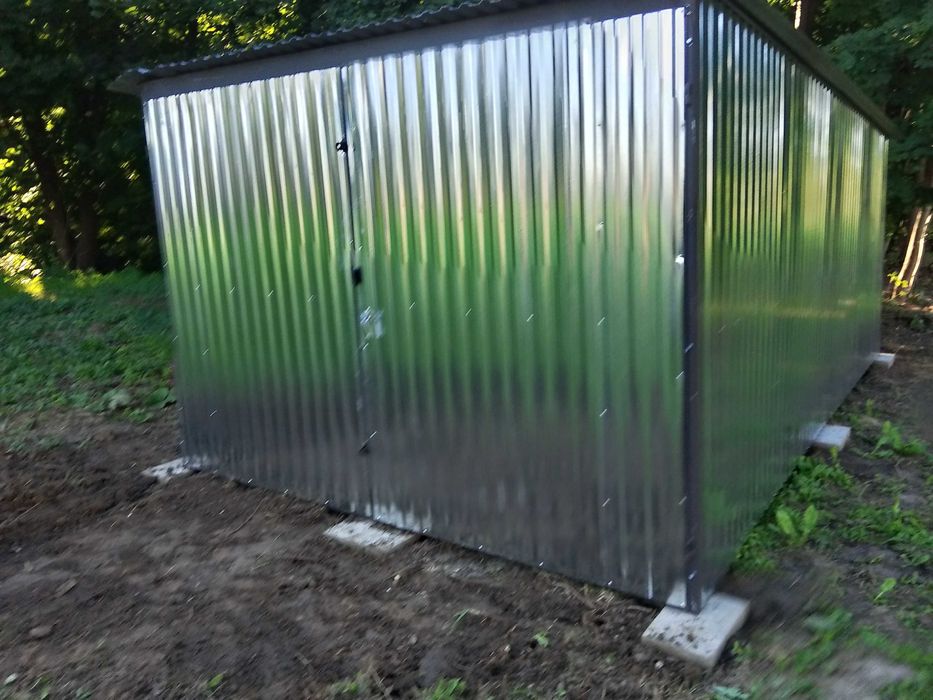 Garaż blaszany blaszak 4x5 Ocynk