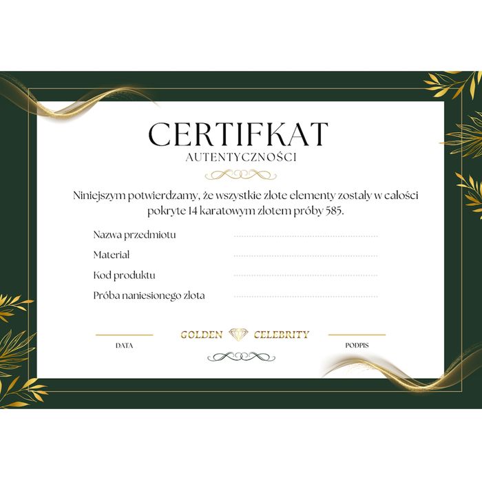 Męski Elegancki Łańcuszek + Zawieszka Krzyż Srebro 925+złoto 585 Certy