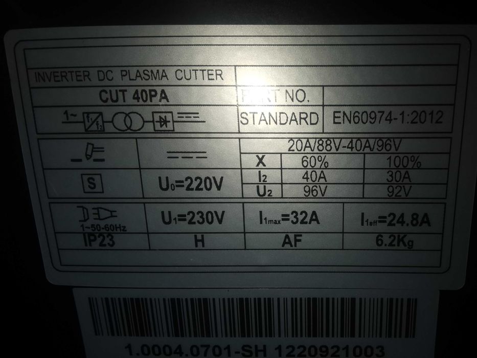 Plasma de corte RED STAR CUT 40 PA Novo