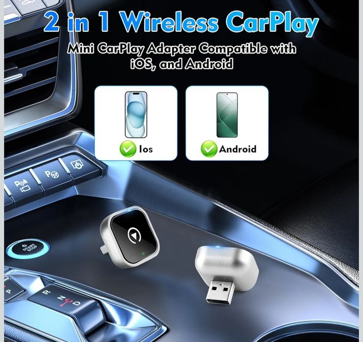 Bezprzewodowy adapter Carplay 2 w 1