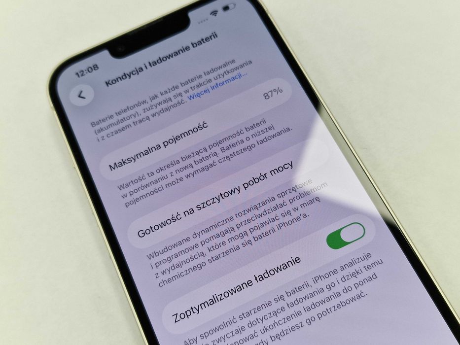 Iphone 13 128GB/ Starlight/ Bat 87%/ Grade A/ Gwarancja + ładowarka