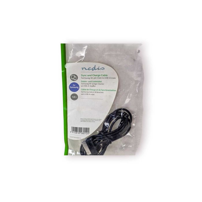 Cabo Nedis Samsung 30-Pin para USB-A 1.0m – Novo Selado