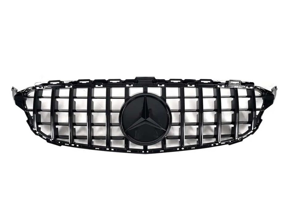 Решетка mercedes C W205 2019-2021год.GT стиль (Black) с камерой и без
