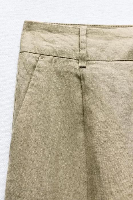 Широкі штани зі 100% льону zara