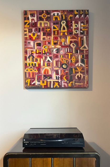 Quadro com pintura a óleo