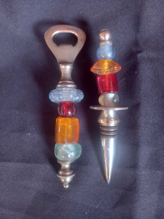 Conjunto abre garrafas e rolha