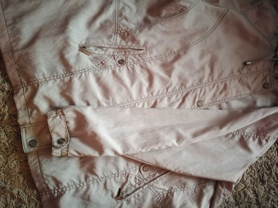 Damska beżowa kurtka z kapturem 2XL