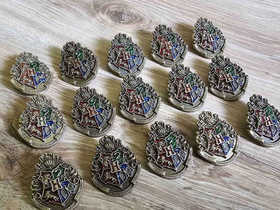 15 szt. Metalowe Piny Harry Potter, Herb Hogwart, pin HP, Hogwart.