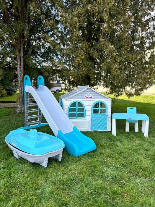 НОВИНКА! Набір дитячий Долоні будиночок гірка пісочниця стіл і стільці
