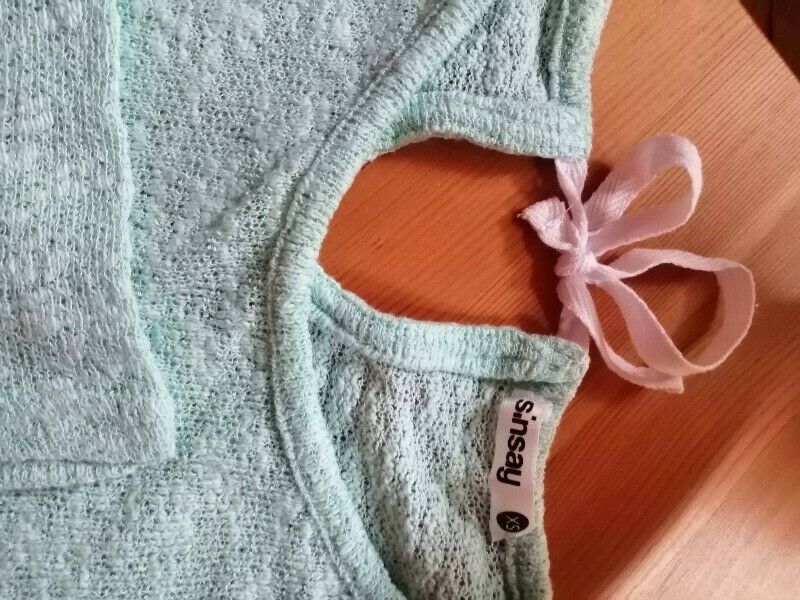 Bluzka sweter sweterek Sinsay XS bawełna kolor miętowy