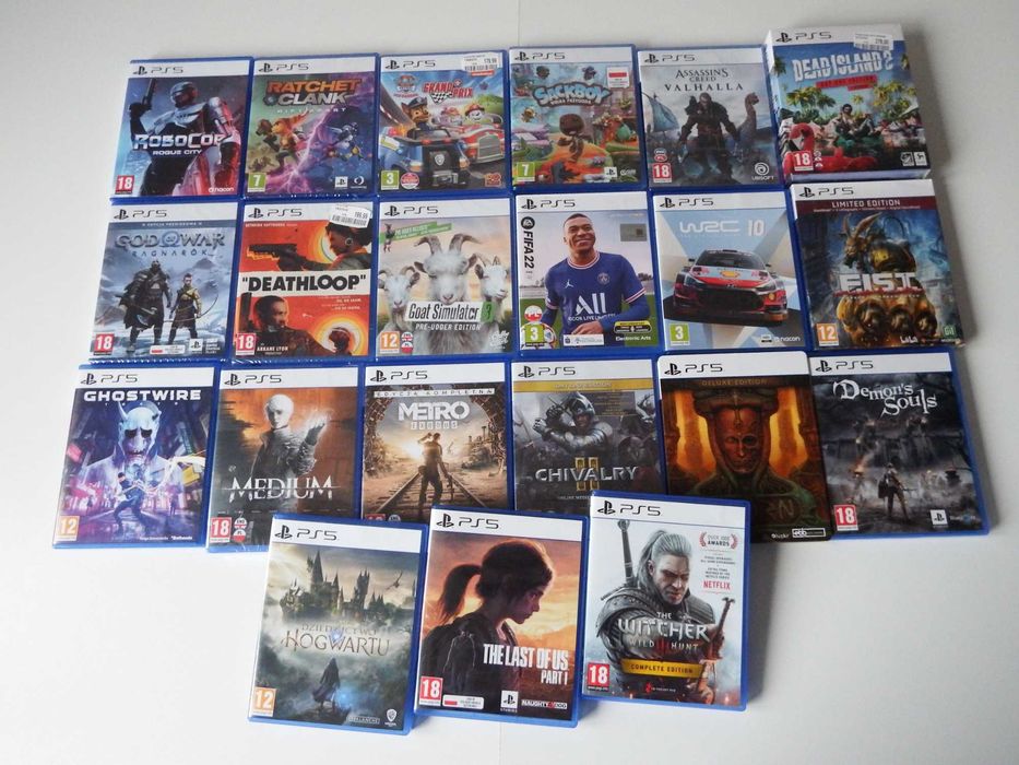 GRY PS5 Wiedźmin EDYCJA KOMPLETNA Psi Patrol Sackboy Valhalla
