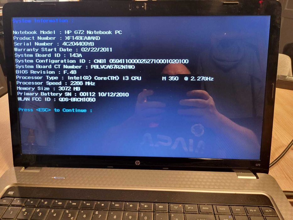 HP G72 Notebook PC 17,3'' (G72-b20sw)