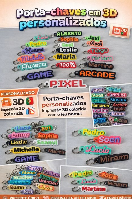 Cria o teu porta-chaves único com o teu nome!