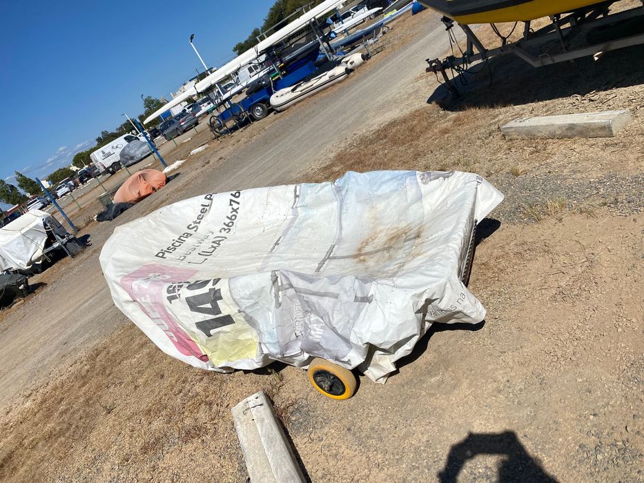 Barco pequeno Dingy fibra com Atrelado