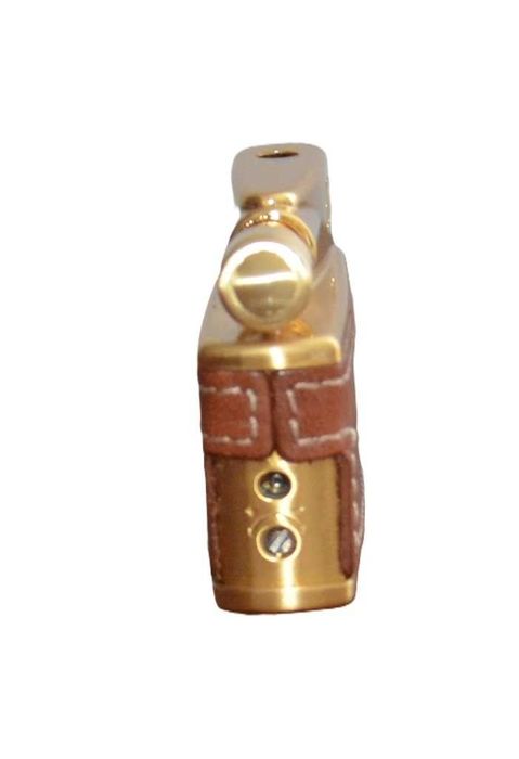 Isqueiro de bolso como novo, forrado a pele