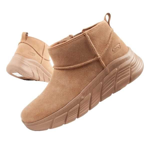 Skechers zimowe damskie botki za kostkę ocieplane skórzane r. 36-41