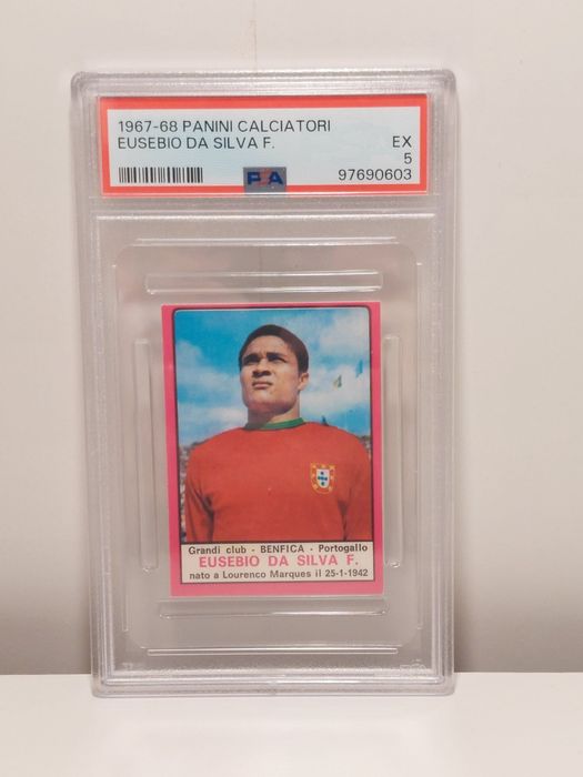 Eusébio Panini Calciatori 1967-68 PSA 5