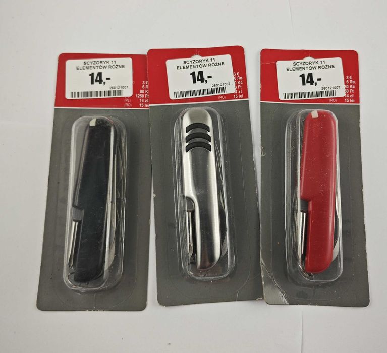Scyzoryk, 11 funkcji, różne kolory