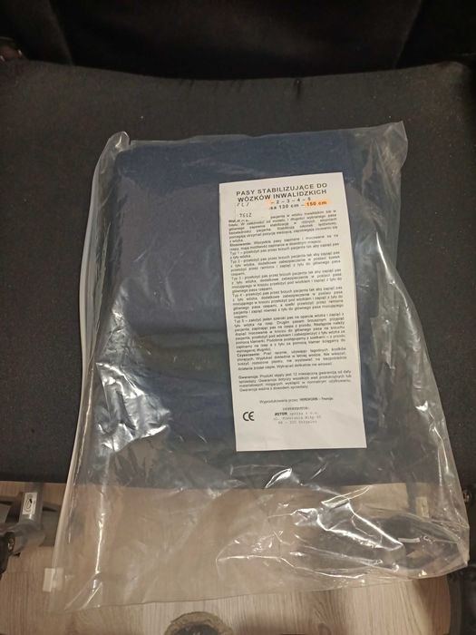 wózek inwalidzki aluminiowy, 6 m-cy + pas podtrzymujący