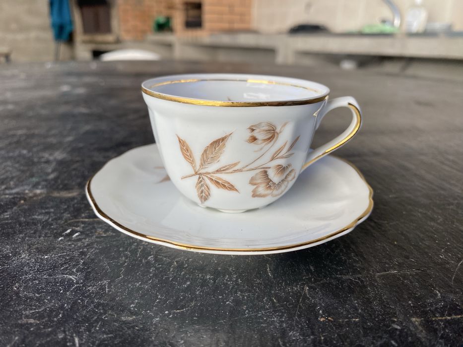 Serviço de Chá Antigo S.P. Coimbra / Vista Alegre – Anos 60/70 – Porcelana Portuguesa