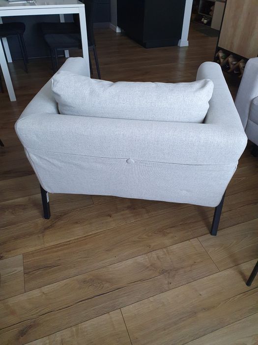 Fotel beżowy, możliwość prania pokrowca