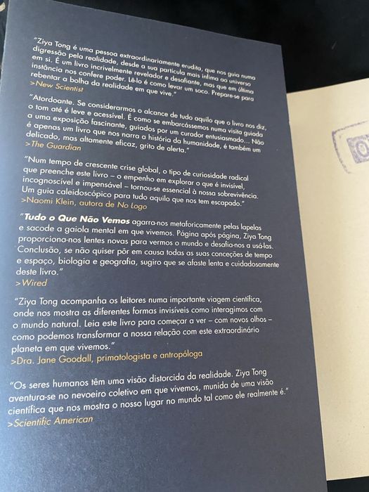 Livro “Tudo o que Não Vemos” de Ziya Tong