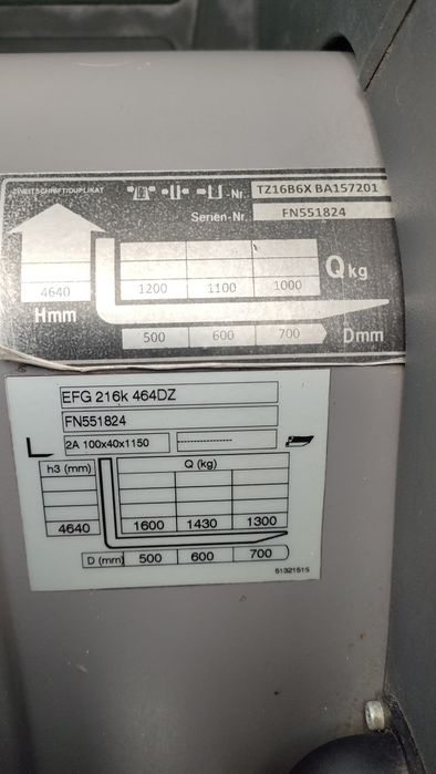 Sprzedam  elektryczny wózek widłowy Jungheinrich  EFG 216k.