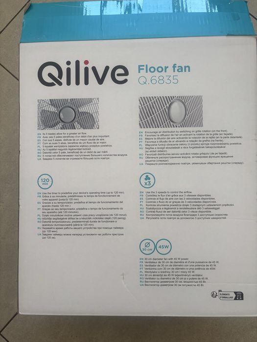 Ventoinha de chão Qilive