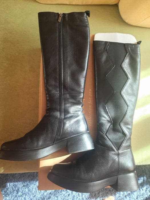 Продам шкіряні сапоги