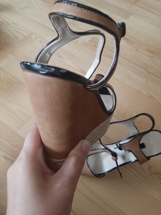 Sandały next koturna platforma