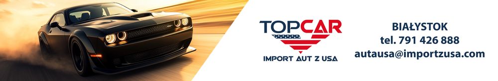 TopCar Import Aut z USA i Kanady Białystok Warmińska 31 top banner