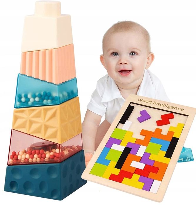 Montessori Gra Edukacyjna Sensoryczna Wieża Edukacyjna Sensoryczna Pir