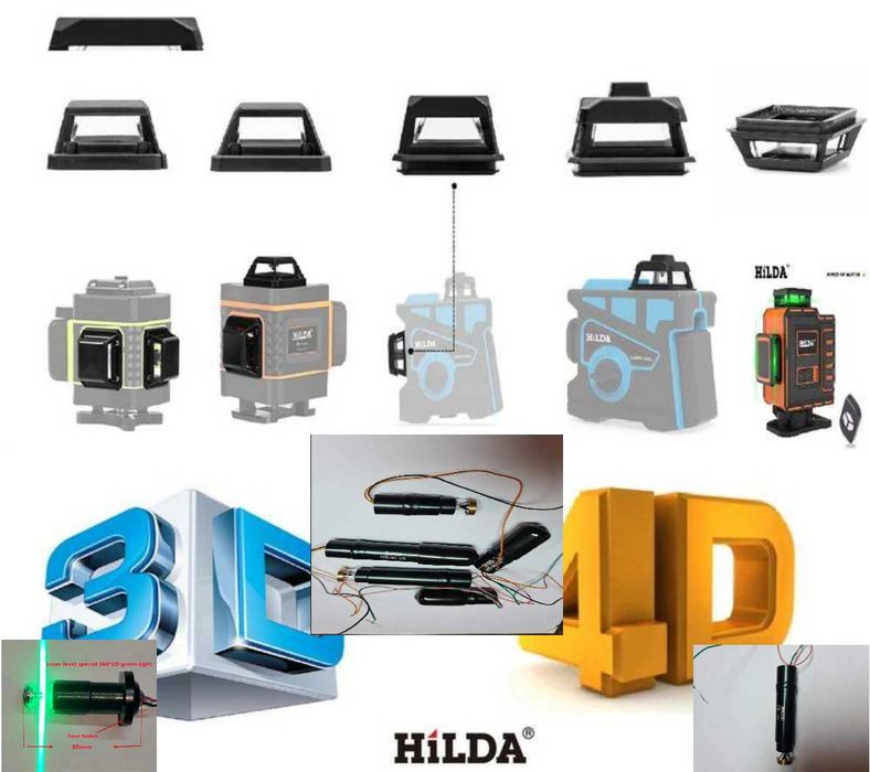 Діоди та Башня/скло/вікно/ вежа для лазерного рівня 3D/4D