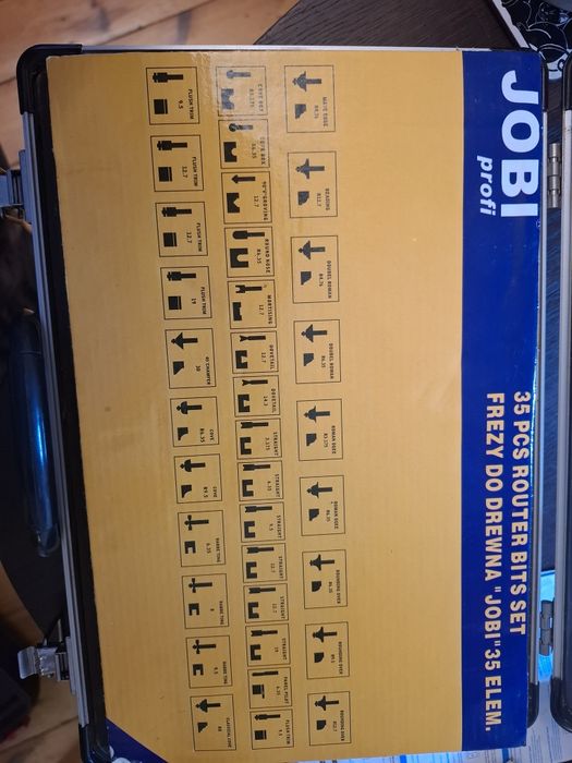 Zestaw 35 frezów do drewna